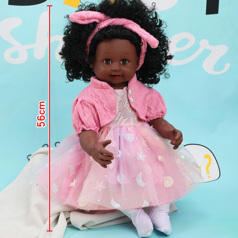 56Cm Reborn Simulation Barbie Gift Doll Baby Soft Gel Girl Toy Set Children's Doll