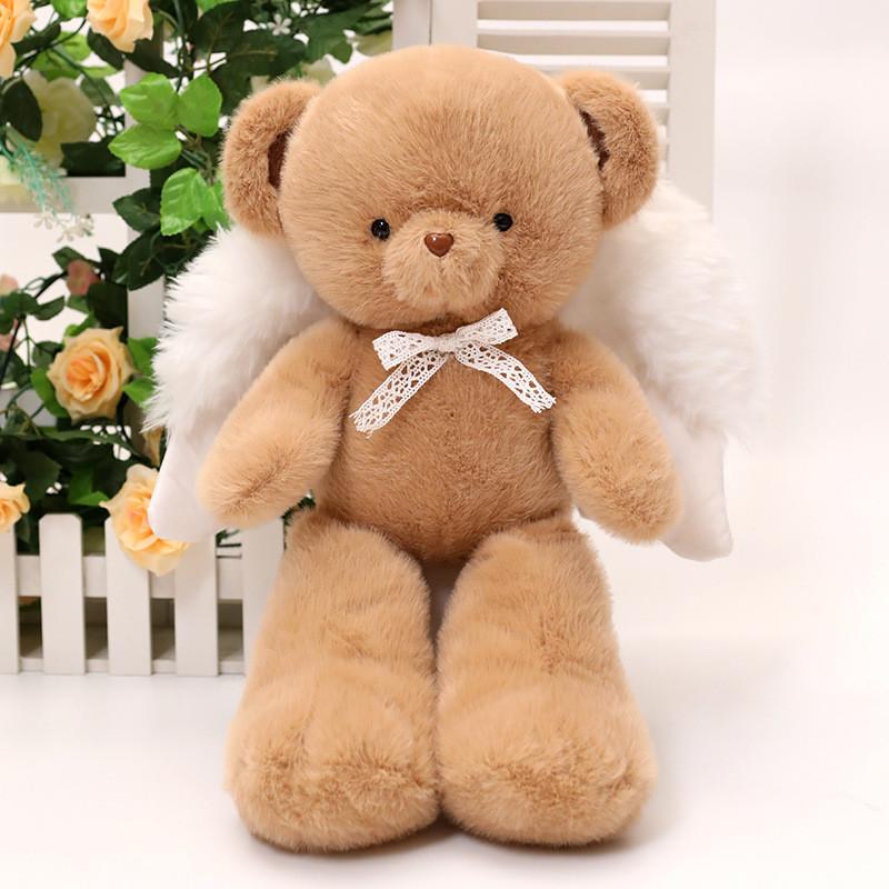 

Delightful Angel Bear Plush Doll Cozy Teddy Bear Gift For Children And Babies Brown