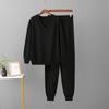 Women's  Autumn Winter  V Neck Sweater Two Piece Set  Knitted Pants Suits Fashion Casual Pullover Tracksuits Outwear