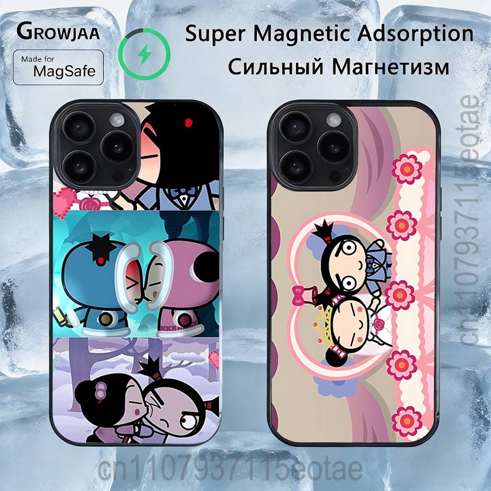 P-Pucca-as Cartoon G-Garu-us Magnetic Case: Compatible with IPhone 17,16,15,14,13,12,11,Pro,Max,Plus,Mini,SE4,E