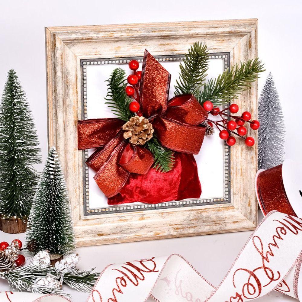 9Metres/roll Cartoon DIY Wreath Bows Ribbons Snowman Gift Packing Ribbons  New Year
