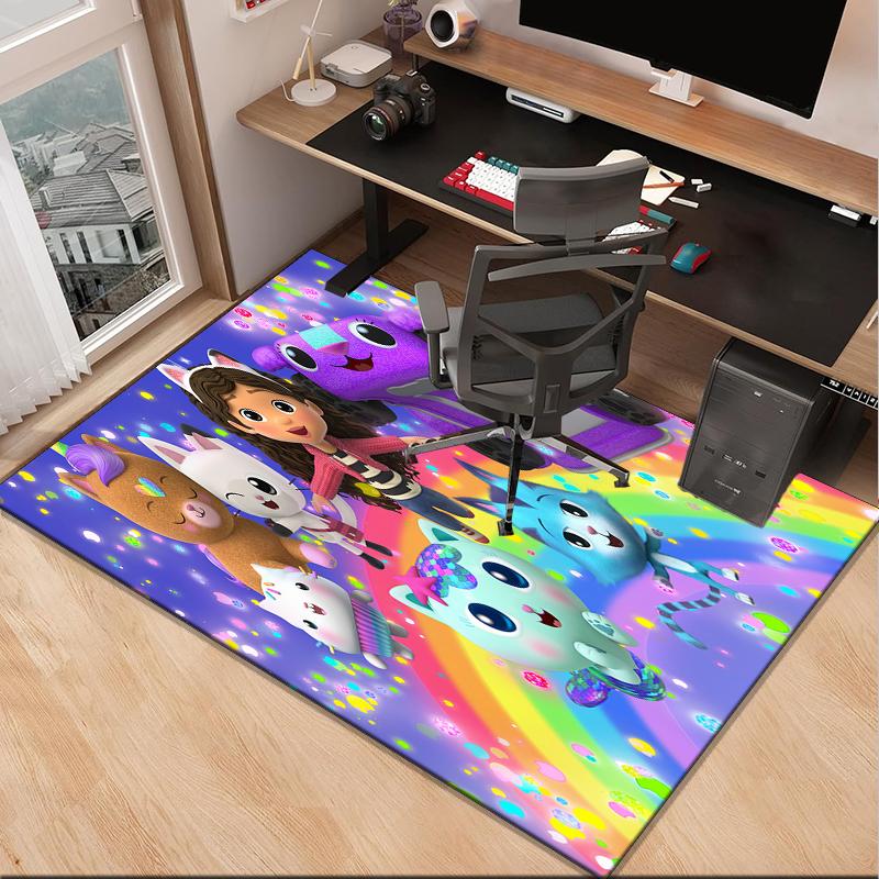 Rainbow Friends Dollhouse Office Rug Chair Mat, Game Carpet, Suitable for Front Door, Bedroom, Living Room, Desk, Holiday Gift