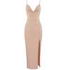 Women's Sexy Spaghetti Strap Slim-fit Solid Color Evening Dress