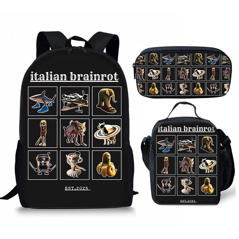 Zaino Uomo Bastone di Legno Straniero Brainrot Shanhaijing Traspirante Resistente all'Usura