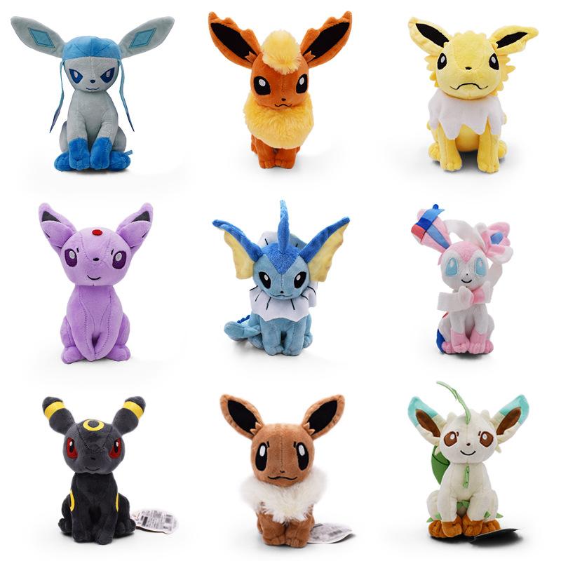 18Cm Pokemon Eeveelution Plush Toys Series 24 Styles Sstanding Sitting Posture Sofa Hug Pillow Desktop Ornament Periphery Gifts