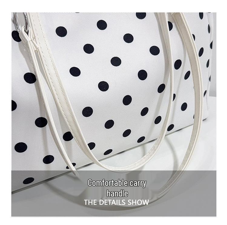 2026 Women's High-Capacity Polka Dot Tote Bag - Fashionable Shoulder & Handheld Design