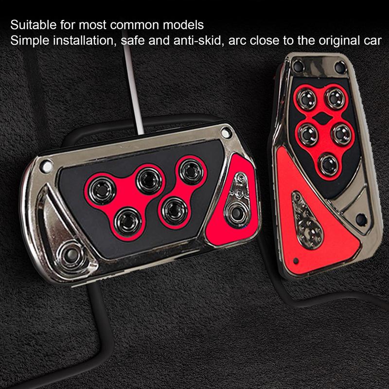 Anti-Slip 2pcs Set Car Foot Brake Pedals Cover Fuel Gas Foot Pad Set Kit Universal Car Pedal Covers Kits For Car Modification