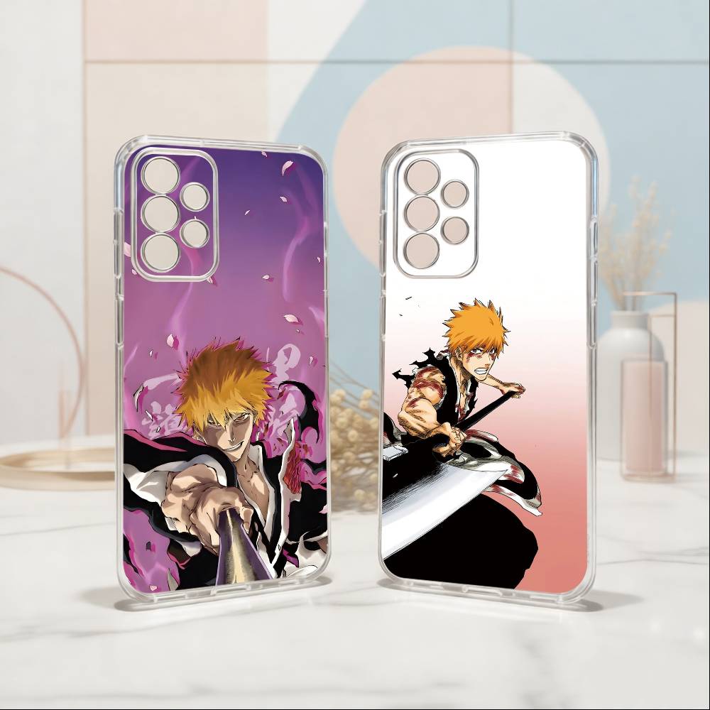 BLEACH Ichigo Kurosaki Phone Case For Samsung S25,S24,S21,S22,S23,S30,Ultra,S20,Plus,Fe Transparent Cover