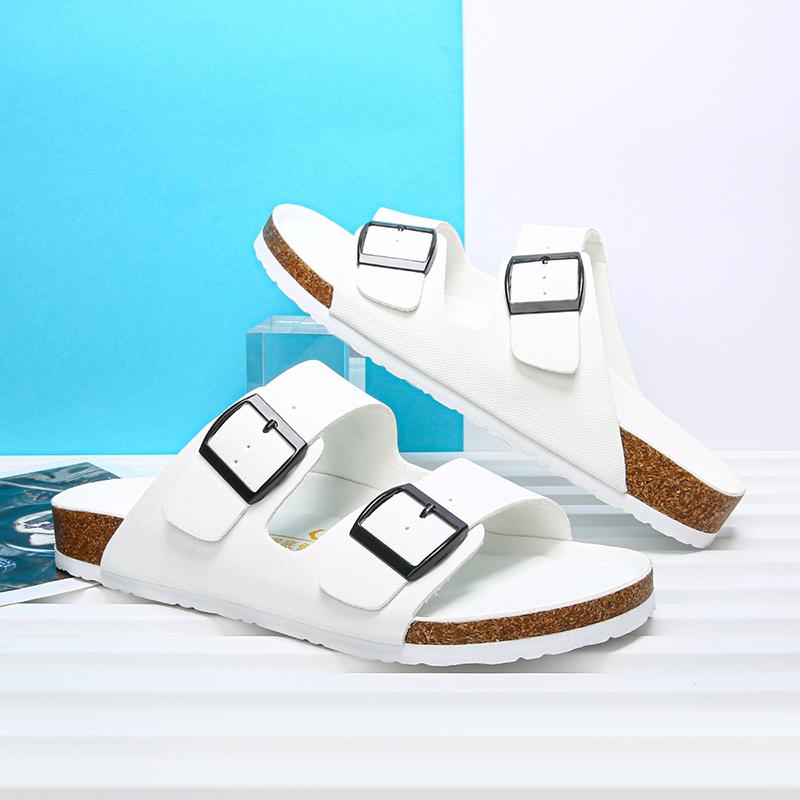 FashionNew Design Men Sandals Casual Leather Mens Summer Shoes Comfortable Open Toe Flats  Soft Beach Footwear Male Half Drag Slippers