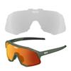 KOO Sunglasses Demos Green Matt Orange Photochromic Clear Lens Sports UV Protection Lightweight
