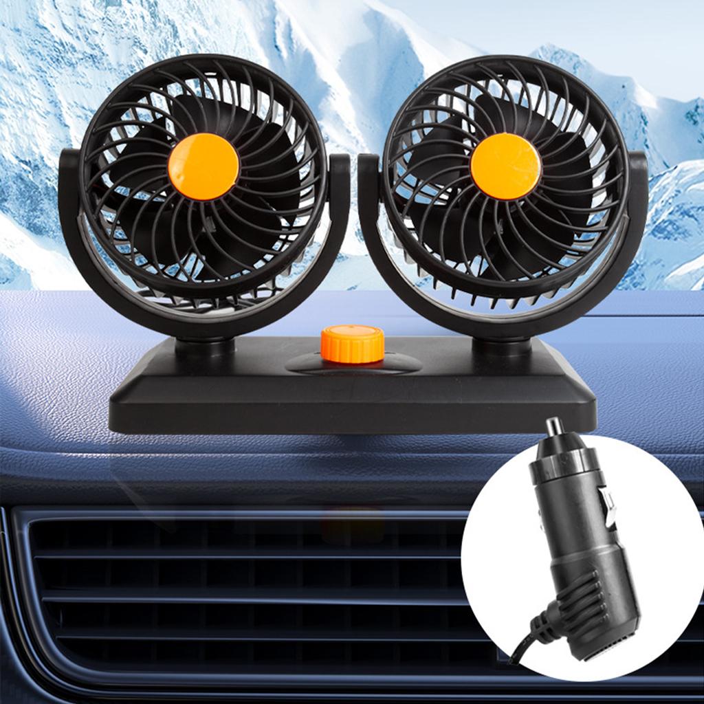 Universal Cooling Fan for Dashboard Home Outdoor Vehicle Desktop Fans Low Noise 360° Rotatable DualFan Car SUV RVs Truck