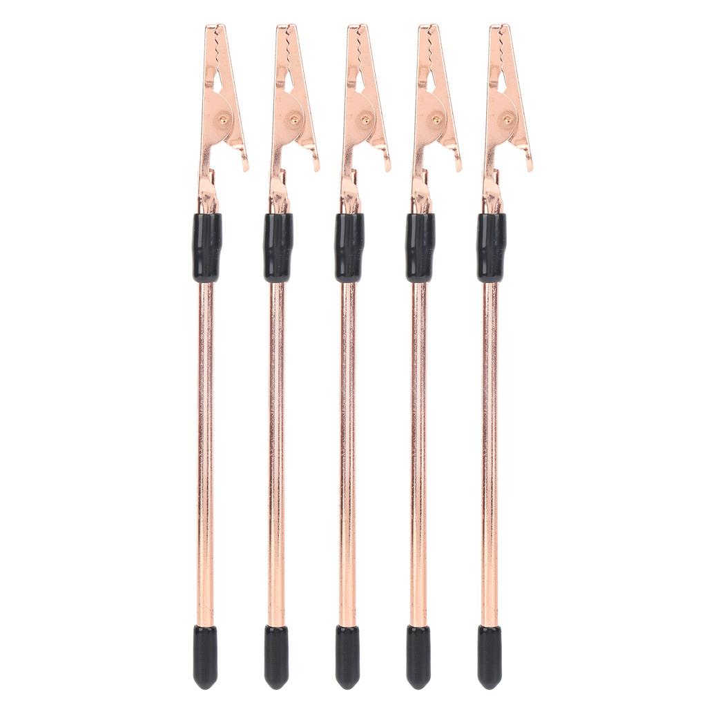 5 Stück Cayman-Klammer 155mm Roségold Langschwanz-Cayman Eisenklemmen für DIY Karte Foto Memo