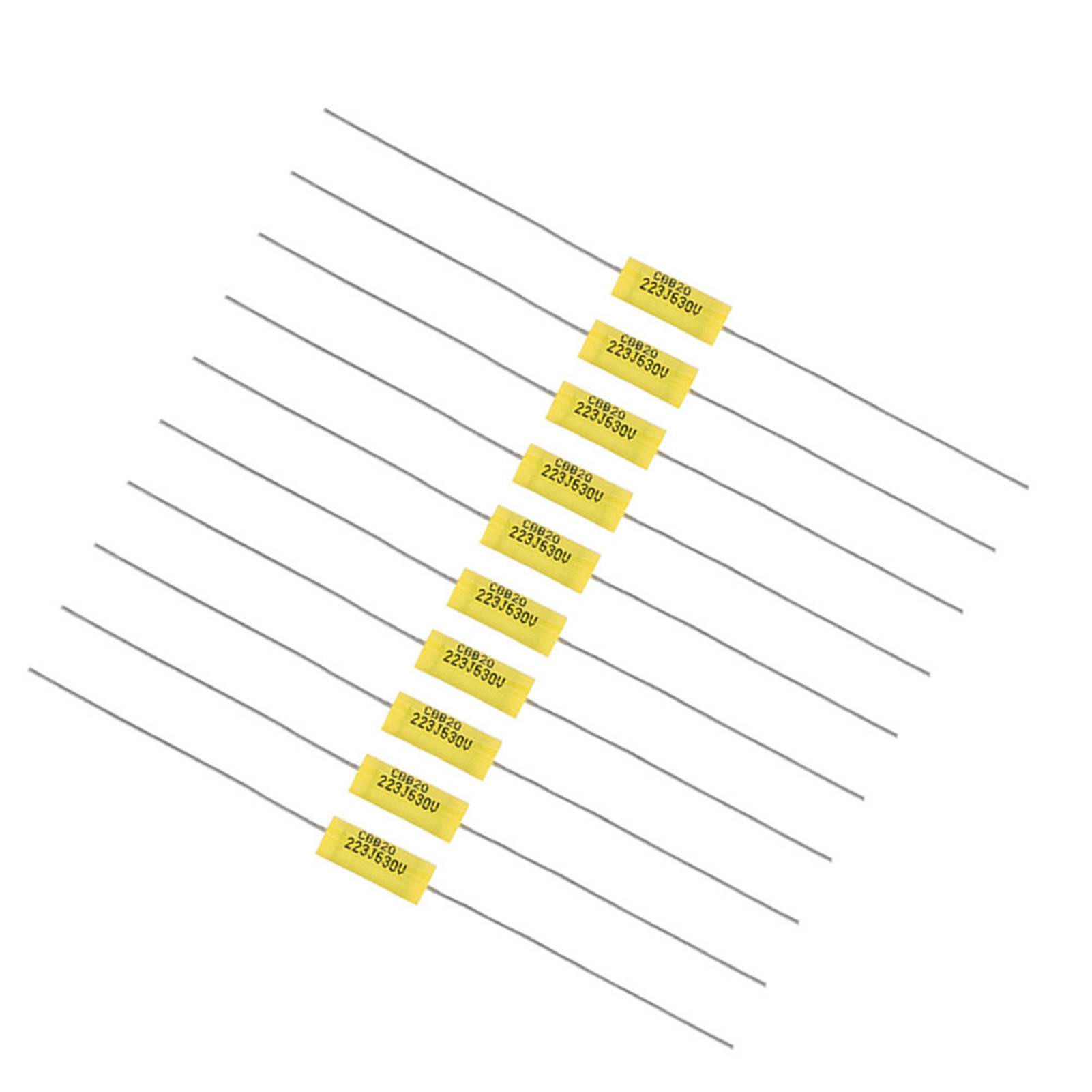 

10 шт. Осьовий конденсатор з поліефірної плівки з довгим 0,022 мкФ 630 В для радіопідсилювача