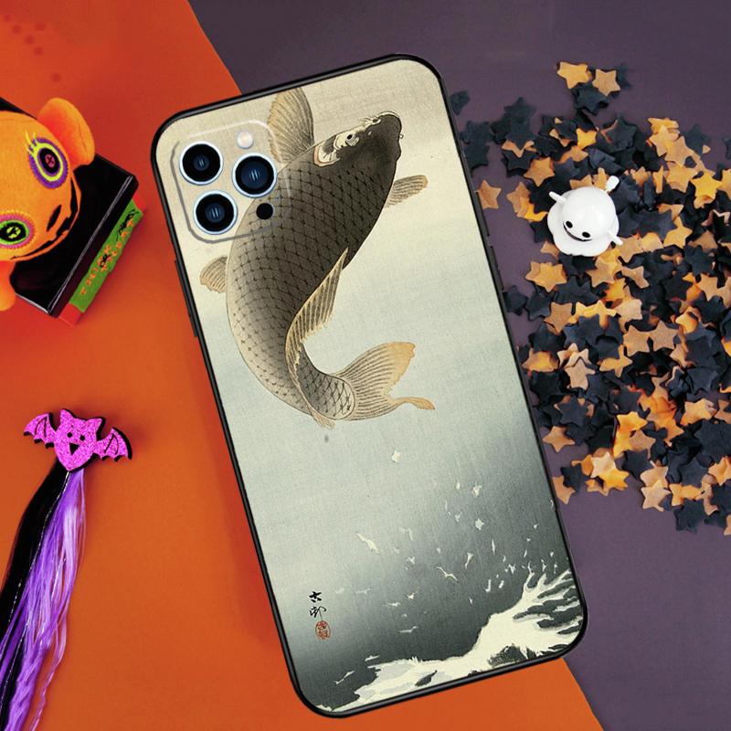 Carp Koi Fish Watercolor Bumper Case For iPhone 16 15 14 Pro Max 11 12 13 Pro Max Mini XR 15 16 Plus 16e Phone Cover