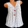 Women's Summer Loose Sleeveless Vest T Shirt Blouse With Elegant Boho Lace Design