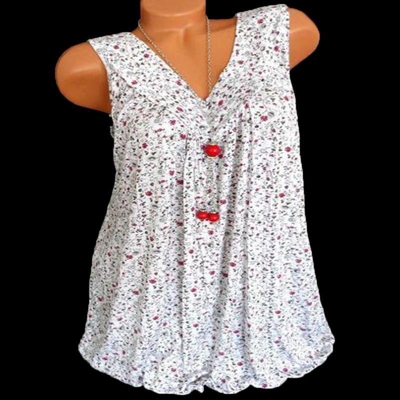 Women's Summer Loose Sleeveless Vest T Shirt Blouse With Elegant Boho Lace Design