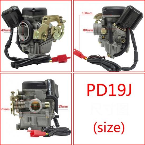 18-19mm CVK-PD18J-Carb Carburetor For GY6-50CC 139QMB 139QMA Scooter Jonway 1pc