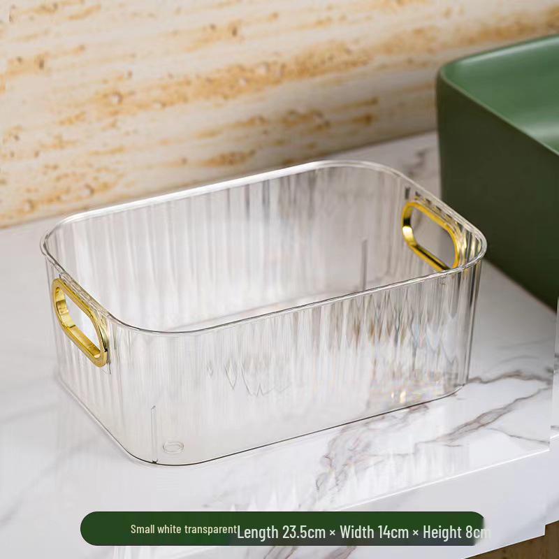 Transparent Acrylic Desktop Cosmetic Storage Box - Large Capacity, Multifunctional Organizer for Home Sundries
