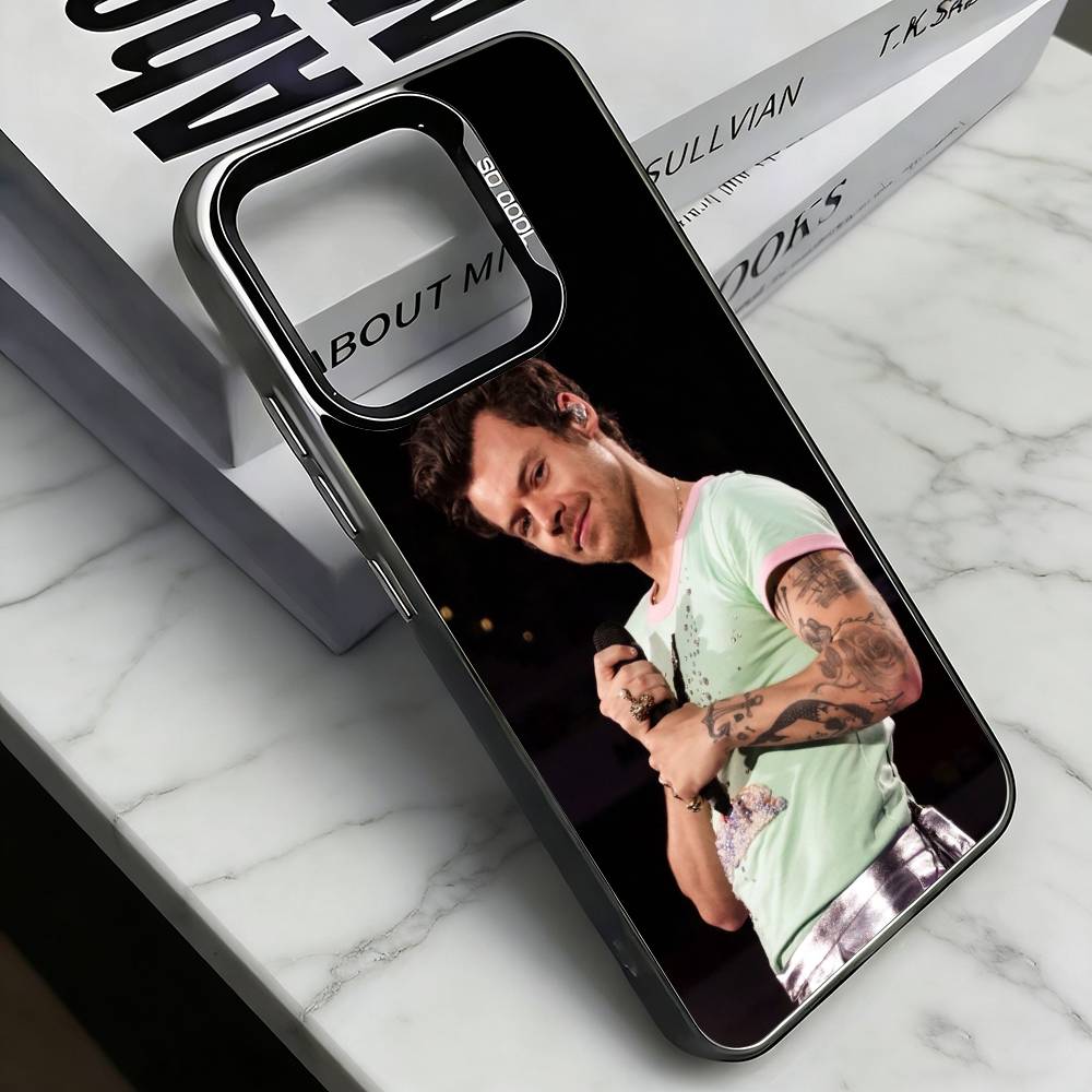 

H-Harry Styles Phone Case For iPhone 17,16,15,14,13,12,11 Plus,Pro Max,XS,Colorful Silver Phone case Funda Cover iPhone13PROMAX