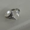 BF CLUB 925 Sterling Rings for Women Simple Geometric Handmade Irregular Retro Whale Tail Ring Allergy For Birthday Gift