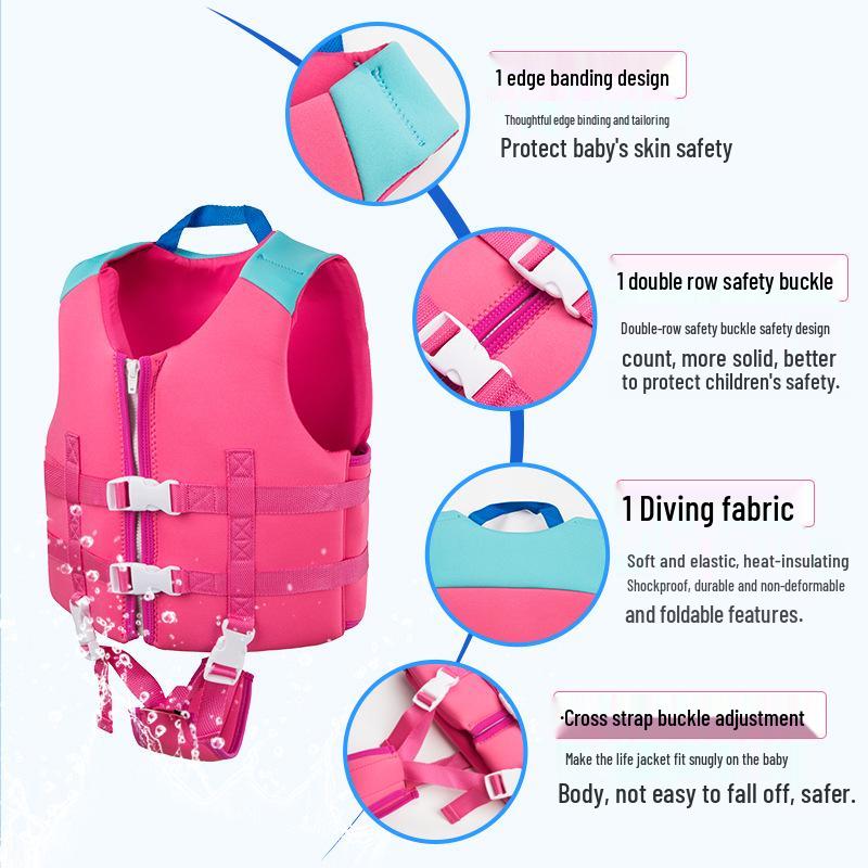 Children's High Buoyancy Swim Jacket - Drowning Prevention & Training Aid for Swimming, Surfing, & Rafting