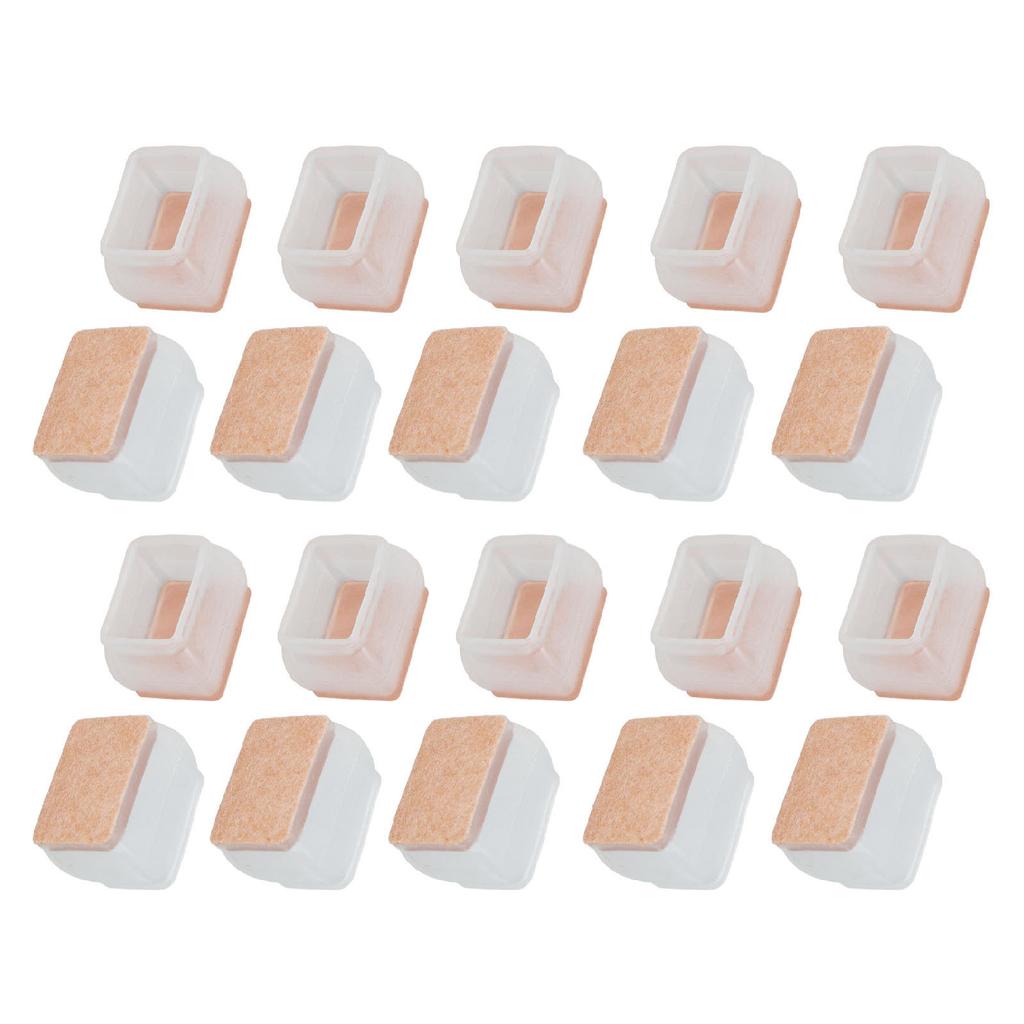 20Pcs Chair Leg Protector for Hardwood Floor Rubber Felt Furniture Pad Cover Non Scratches Noise