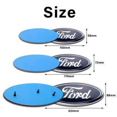 Para Ford Coche Emblema del Capó Delantero Insignia del Maletero Trasero Pegatina de la Rejilla Delantera Mustang Focus Transit Ecosport Edge Fiesta Mk7 Escape Mondeo U2