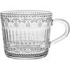 Embossed Glass Breakfast Beverage Mug