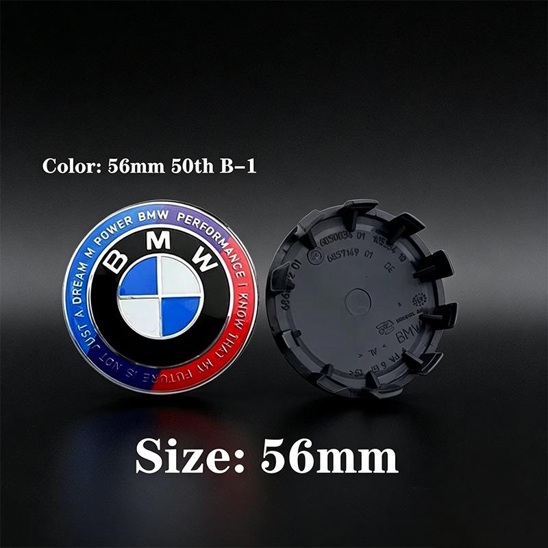 For BMW M 2026 New 4PCS 56mm ABS Wheel Center Caps For BMW 50th Anniversary Hub Cover For BMW M G20 G21 G28 G01 G02 G05 G30 G31 G38 G07 G08 IX3 F11