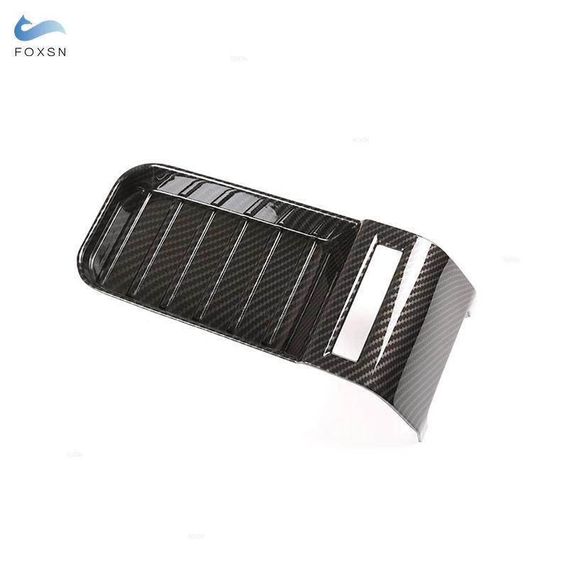 For Toyota Tundra 2014 2015 2016 2017 2018    ABS Carbon Fiber Texture Central Console Armrest Box Slot Trim Cover