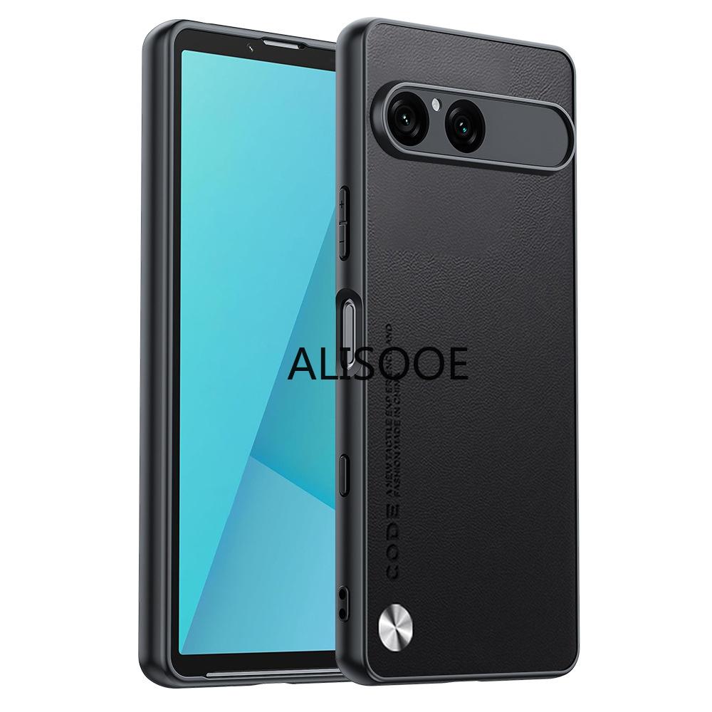 Etui dla Sony Xperia 10 VII Luksusowe Etui Ochronne z PU-Skóry o Teksturze Włókna dla Sony Xperia10 VII Capa Wstrząsoodporna Funda