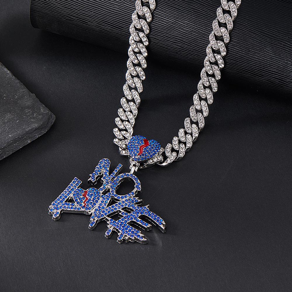 Store Manager Recommends: NOLVE Personalized Heart Pendant with Rhinestone Inlaid Cuban Chain