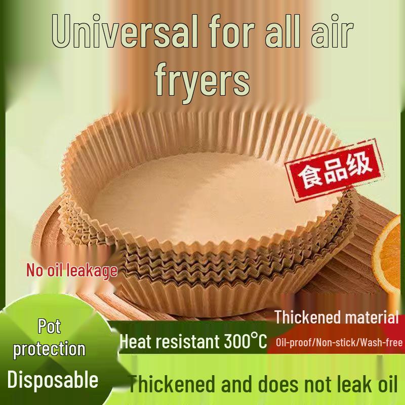 Air Fryer Oil-Absorbing Silicone Paper Bowl - Food Grade Baking Paper Plate