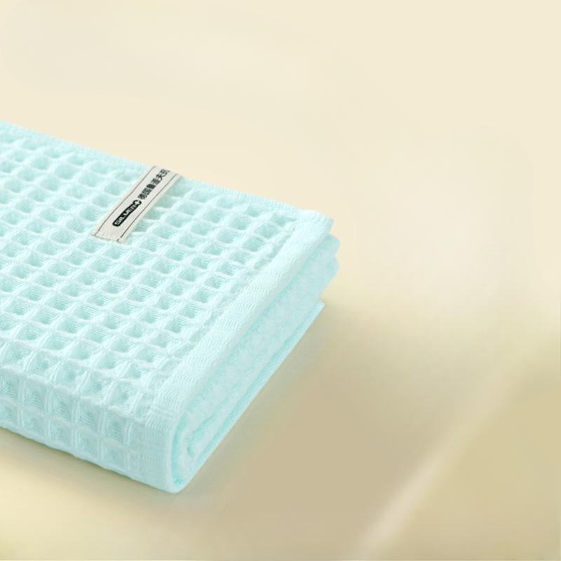 Antibacterial Pure Cotton Towel Bath Towel Waffle with Suspended Rope Gauze Three-piece Set of Cotton Bath Towel Absorb Water