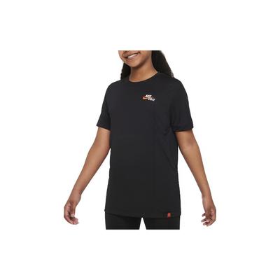 Dri-FIT Logo Print Crew Neck Short Sleeve T-Shirt Kids Tops Black FD3998-010