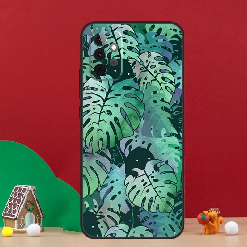 Leaves Monstera Green Case For Samsung Galaxy A55 A52 A32 A12 A33 A06 A16 A26 A36 A56 A15 A53 A13 A34 A54 A14 A17