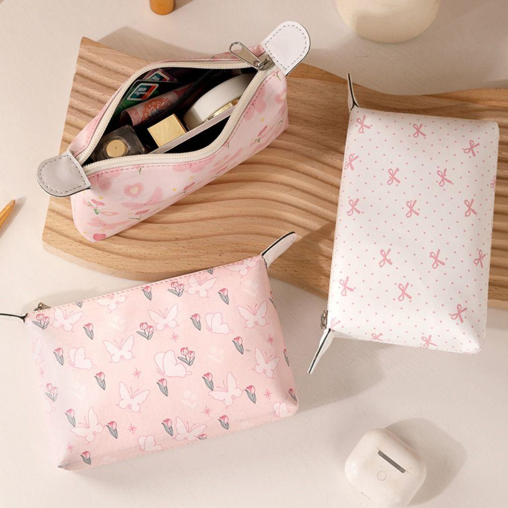 Neue PU Kosmetiktaschen Wasserdichte Tragbare Kulturtaschen Große Kapazität Langlebige Make-up Tasche Damen