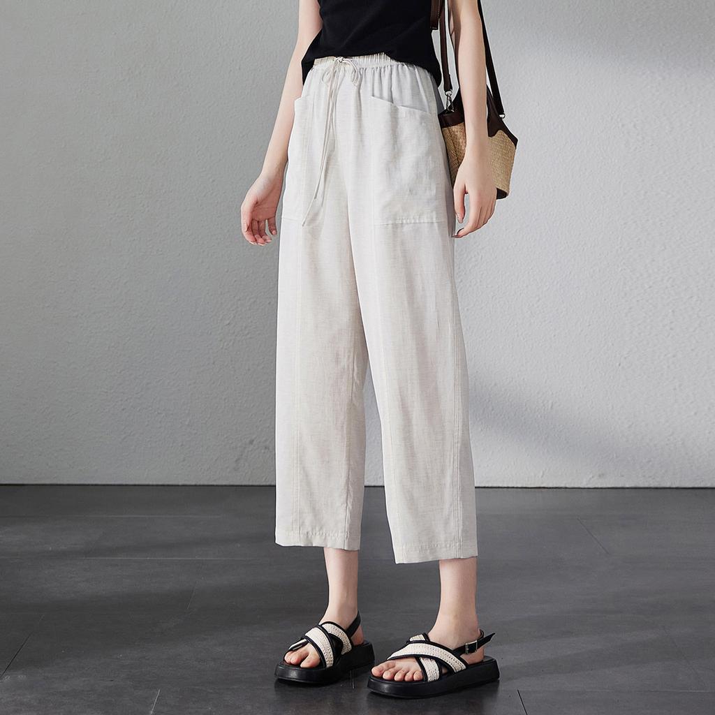 Lyocell Linen Casual Pants for Women