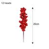 Christmas Red Berry Branches Artificial Holly Berries Stamen Fake Flowers Plants Ornaments for New Year Party Home Decor Gifts