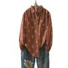 Retro Artistic Spring 2026 Long Sleeve Cotton Linen Base Layer Shirt