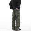 Unisex Cargohose mit mehreren Taschen: Herbst High Street Straight-Leg