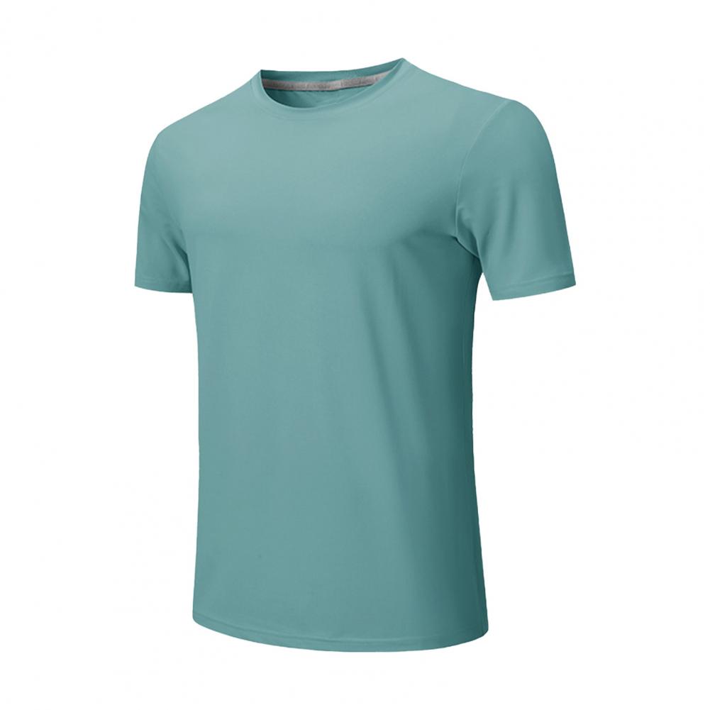

Summer Gentlemen Top Ice Silk Quick-drying Short Sleeves O Neck Oversized Uniform Color Thin Elastic Everyday Pullover Daily Practical Use S темно-зеленого