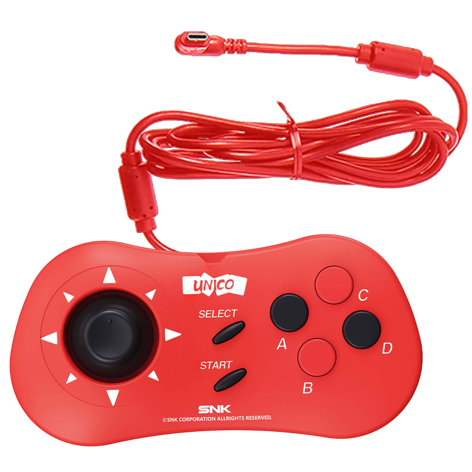 

UNICO Mini PAD Провідний Ігровий Контролер для MVS Mini Міні Геймпад Також Сумісний з NEOGEO Arcade Stick Pro Червоний - Міні/NEOGEO -