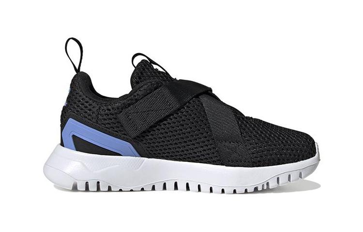 adidas Originals Flex Collection Lace Up Low Top Kids' Running Shoes Black White Children Aged 3 7 Years Old HQ4000
