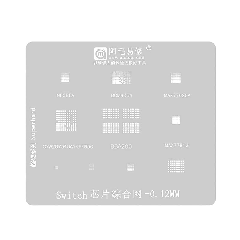

2023 Replacement Stainless Steel Recompression Stencil Chip Mesh for Nintendo Switch accessories repair console parts