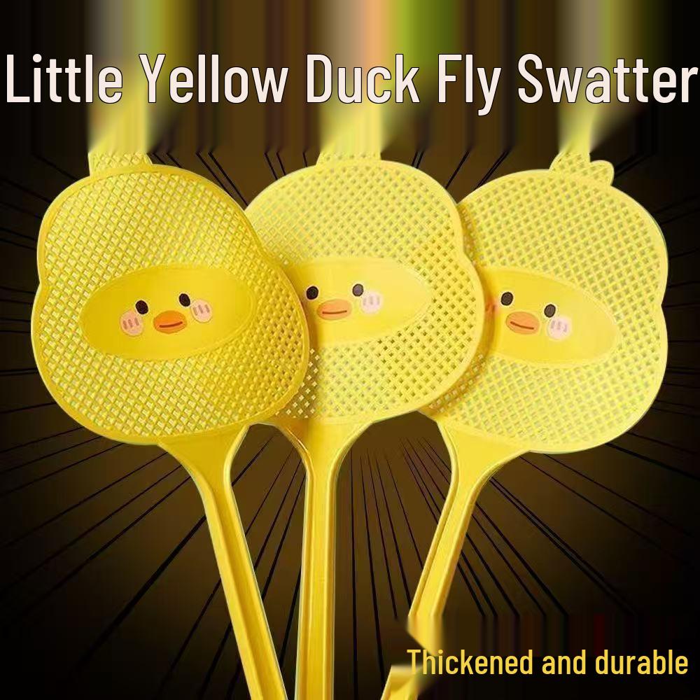 Durable Cartoon Fly Swatter with Extended Handle - Large, Unbreakable Plastic for Home Use