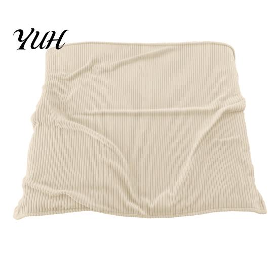 Portable Office Nap Blanket Striped Fleece for Bed, Ribbed Throw Couch, Warm Faux Rabbit Fur Soft Breathable Cozy Bed Blankets, Lightweight