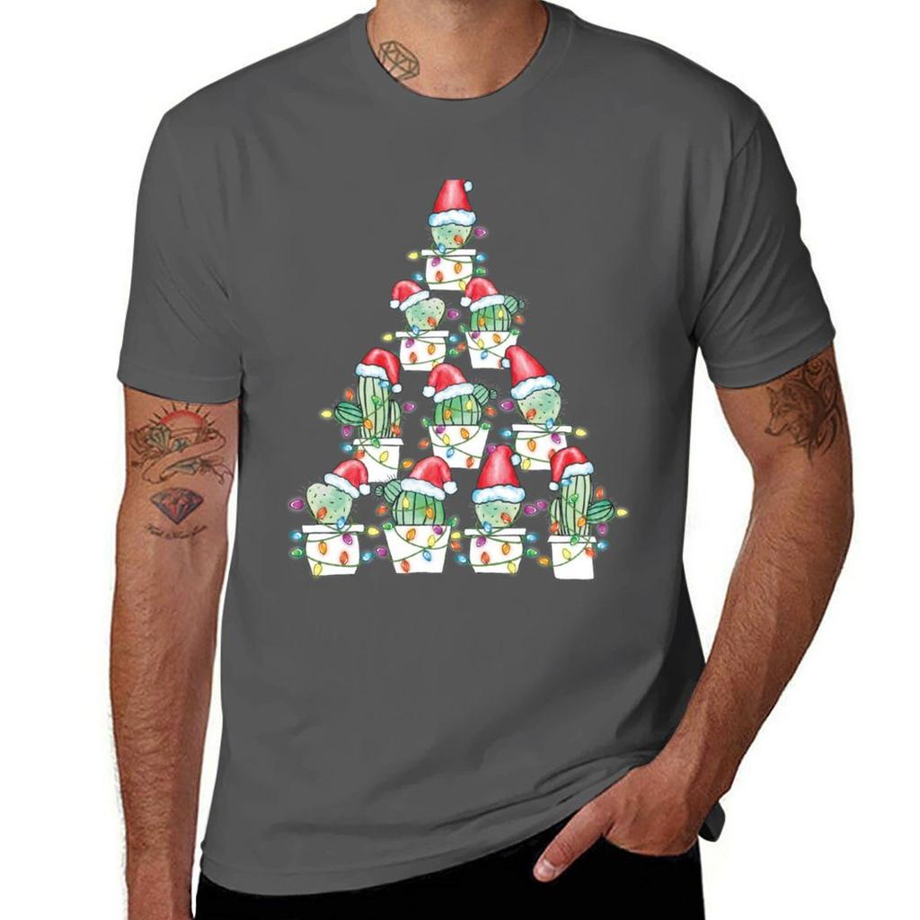 Christmas Tree Gardener Gift Succulent Cactus TShirt Utility Casual Work TShirt