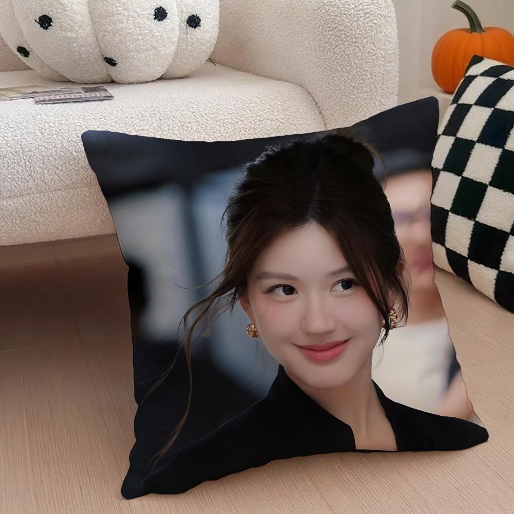 

Cute Talented Chinese Beautiful Actress RRosy Cushion Cover Throw Pillow Cover Hidden Button Durable Polyester Chair Cushion 30X30cm