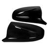 Gloss Black M Style Side Mirror Cover Cap Pair For BMW X5 E70 X6 E71 2007-2013 QCYZR1